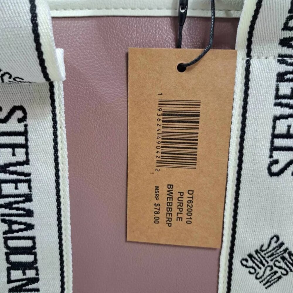 NWT STEVE MADDEN BWEBBER SATCHEL CROSSBODY BAG W AIR POD CASE PINK‎ TIK TOK - Picture 9 of 13